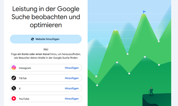 Google Search Console zeigt jetzt auch Instagram, TikTok, X und YouTube